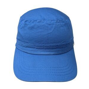 J. Linderberg Cadet Army Cap Blue Medium Lightweight Emblem Blank Cotton